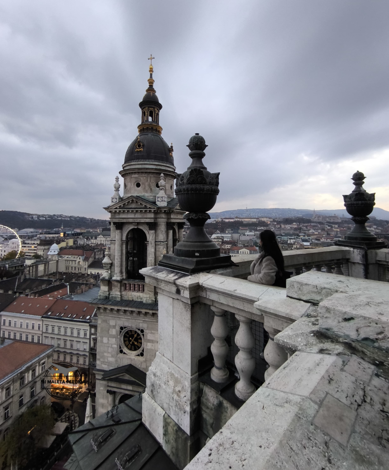 En la terraza de la Basílica de San Esteban, Budapest.