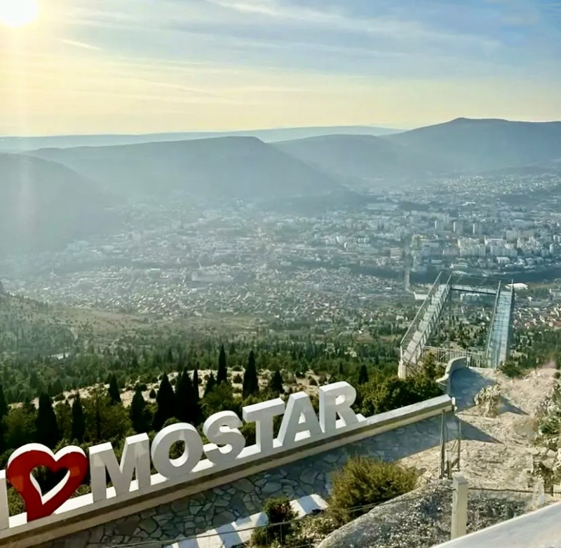 Fortica Hill desde arriba, Mostar.