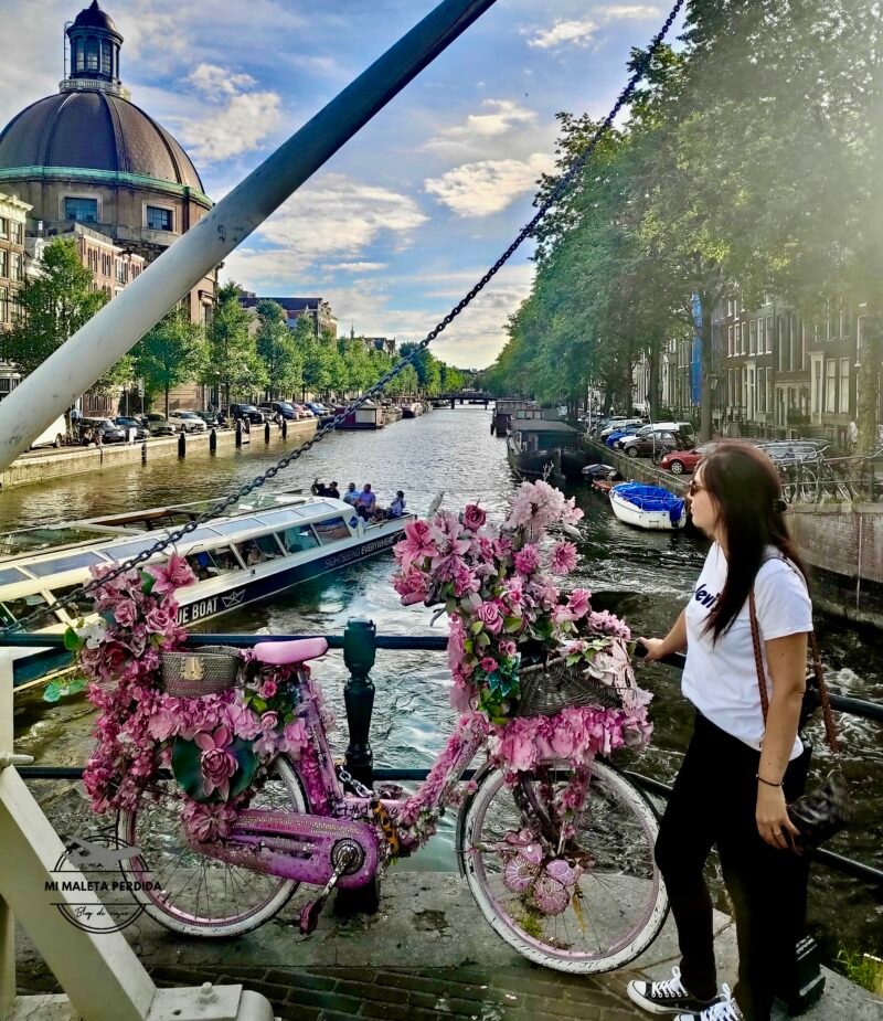 Bicicleta decorada en Ámsterdam.