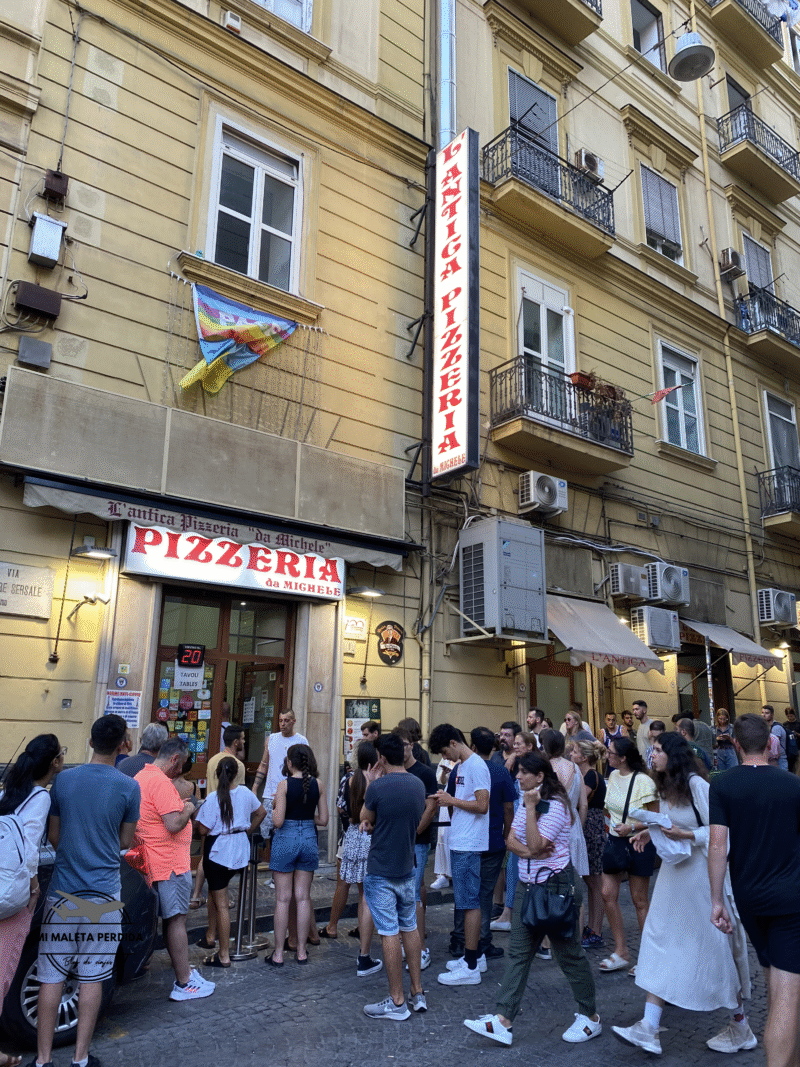 LÀntica Pizzeria Da Michele, Nápoles.