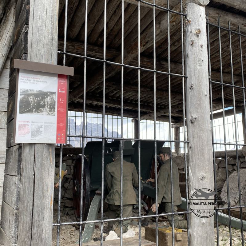 museo al aire libre de la Primera Guerra Mundial. Cinque Torri, Dolomitas.