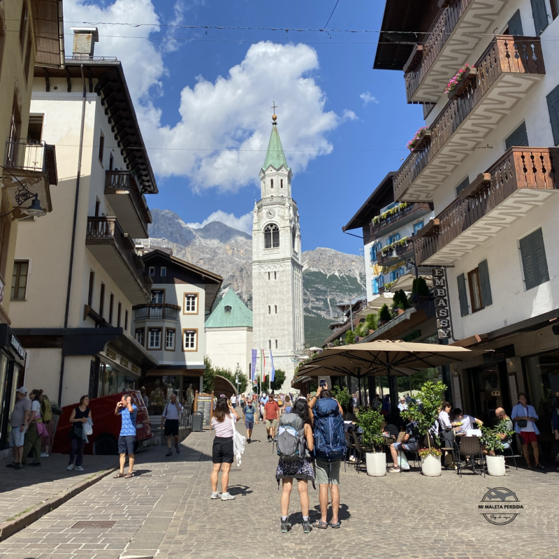 Centro historico de Cortina d'Ampezzo. Dolomitas.