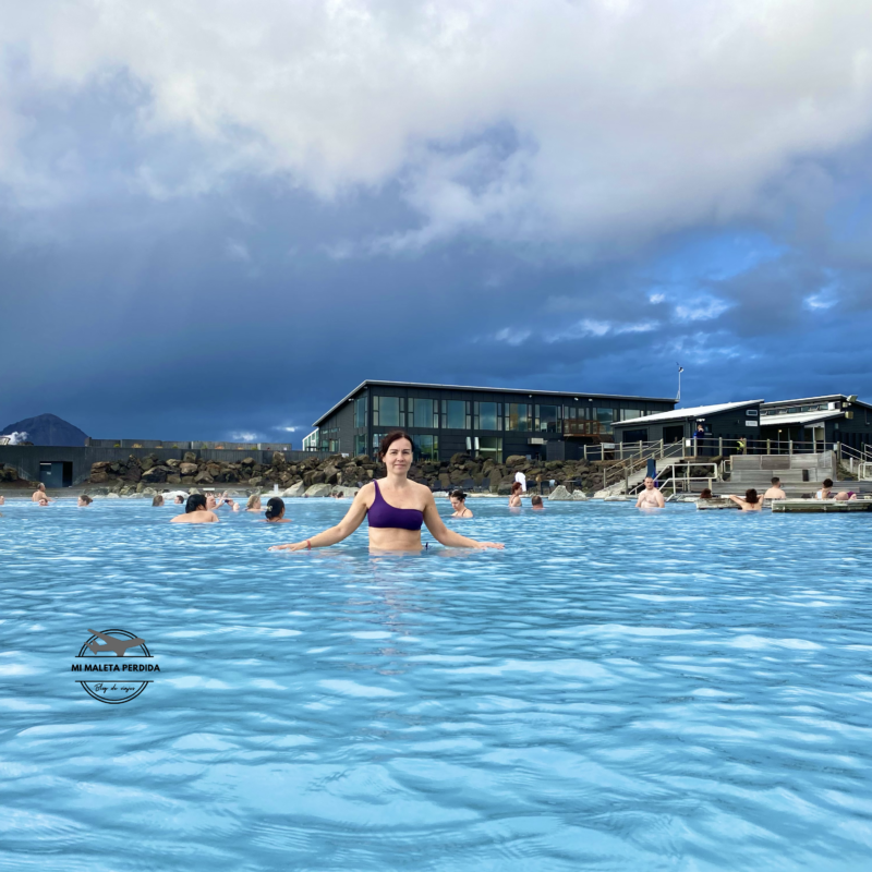 Baño en Mývatn Nature Baths, Islandia.