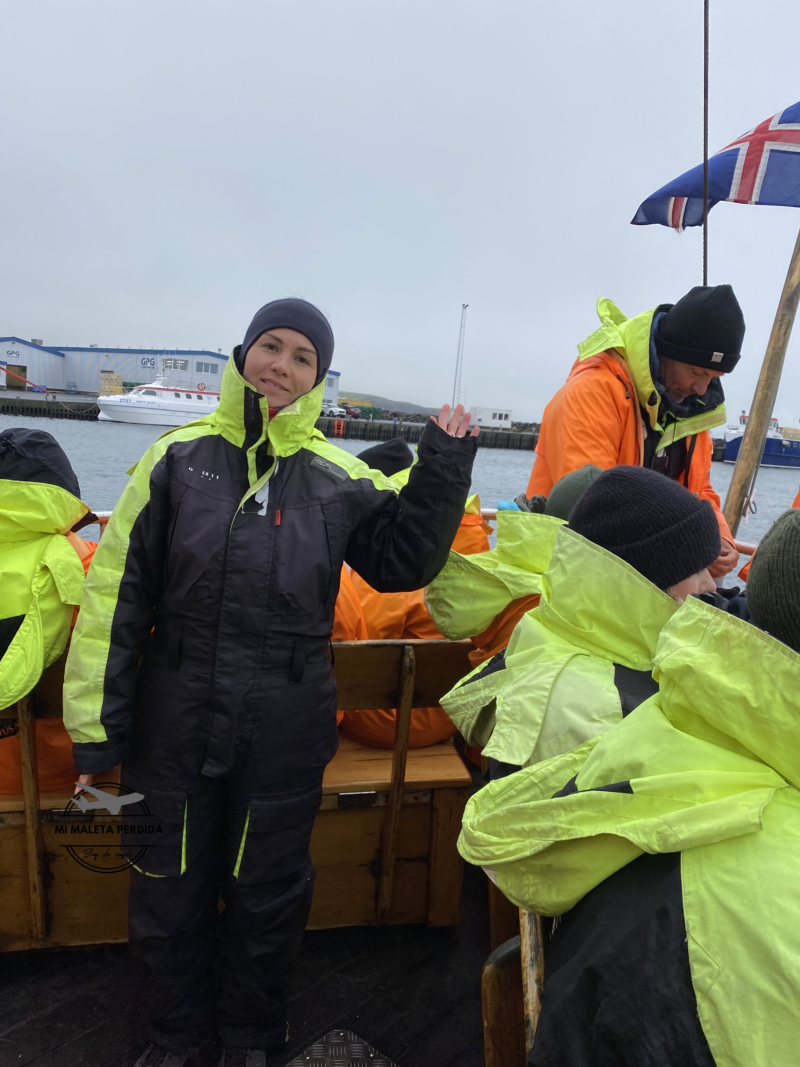 En el barco en Húsavik. Islandia