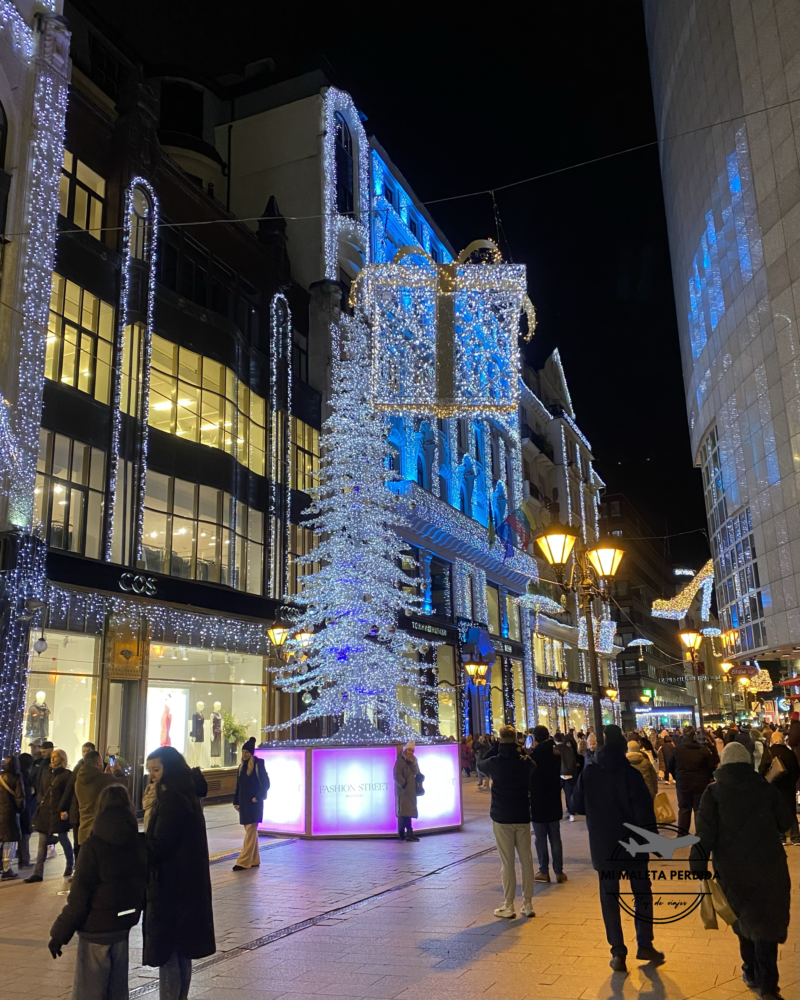 Fashion Street Budapest en Navidad.